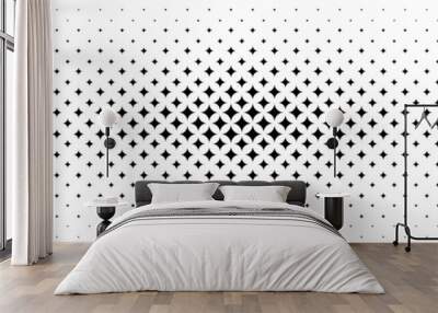 horizontal black glowing star spreading from center design for pattern and background. Wall mural