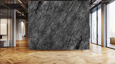 horizontal black stone texture for pattern and background Wall mural