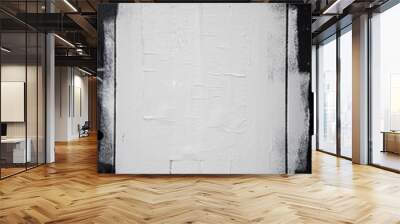 Textured grunge white painted background Wall mural