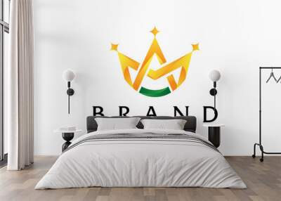 Simple combination initial M A and crown logo Wall mural