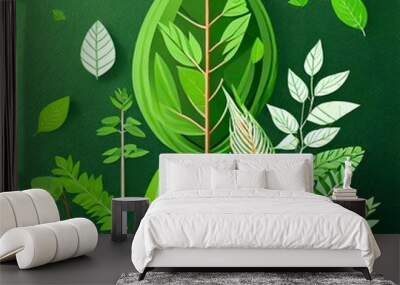 leaves background Wall mural