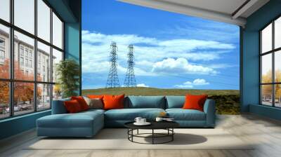 power lines in california. Wall mural