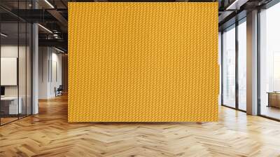 The texture of the yellow knitted fabric in a rib Wall mural