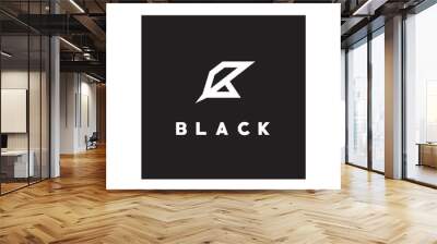 Initial Letter B Black Bold and Sharp logo design inspiration Wall mural