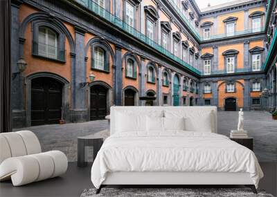 the yard of The royal Palace in the historical center of Naples Wall mural