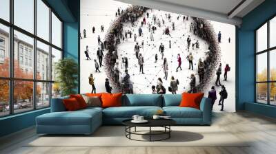 social network concept Wall mural