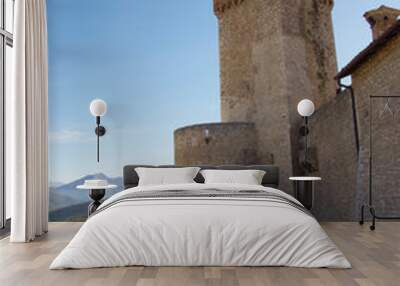 Castello Piccolomini di Capestrano     with the majestic tower  - (AQ) - Abruzzo Wall mural