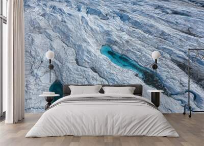 greenland ice sheet glacier aerial drone Wall mural