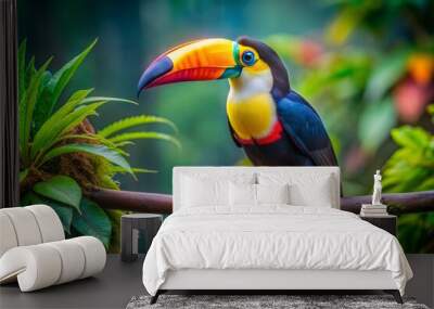 Colorful toucan Wall mural