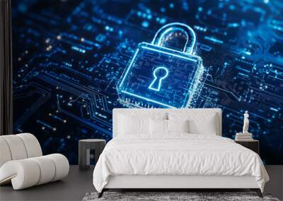 Data protection and cyber security technologies for digital platforms Wall mural