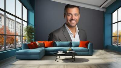 professional headshot of a man wearing casual office attire Wall mural