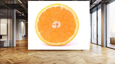 sliced orange on a white background Wall mural