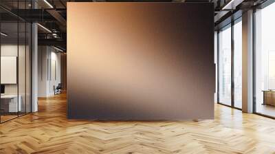 Abstract beige brown color gradient dark background grainy noise texture banner website header design Wall mural