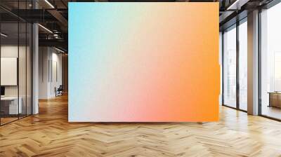 Blue orange gradient background noise texture grainy colors wide banner design Wall mural