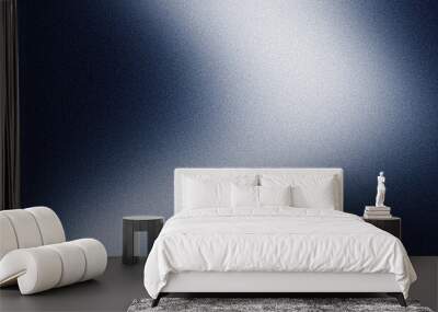 Dark blue gray white black glowing grainy background, abstract light wave noisy texture banner header cover design Wall mural