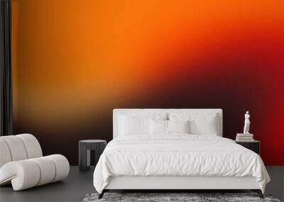 Orange black colors gradient background, grainy texture effect, web banner design Wall mural