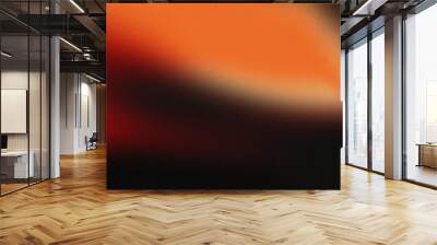 Orange black colors gradient background, grainy texture effect, web banner design Wall mural