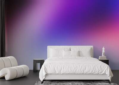 Purple white blue pink background, grainy gradient abstract color poster design, wide banner size, copy space Wall mural