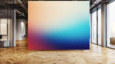 Vibrant grainy background blue red white abstract noise texture color gradient backdrop header poster banner design Wall mural