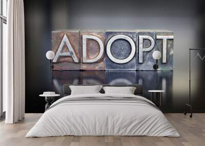 Adopt Letterpress Wall mural