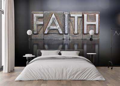 Faith Letterpress Wall mural