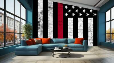 Firefighter Support Vertical Textured Flag Wall mural