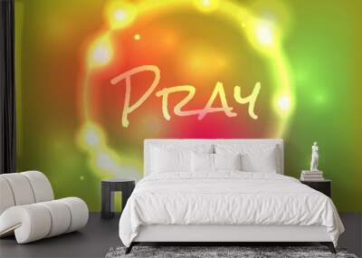 pray abstract glow illustration Wall mural