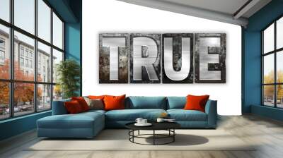 True Concept Isolated Metal Letterpress Type Wall mural