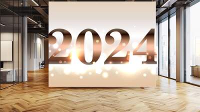 Year 2024 New Year Concept Illustration Wall mural