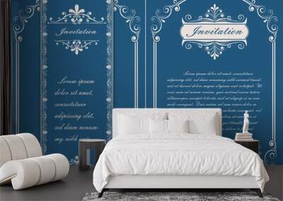 premium invitation or wedding card Wall mural