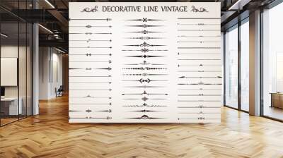 set of vintage line Wall mural