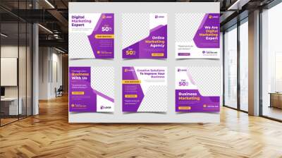 Digital marketing banner for social media post template Wall mural