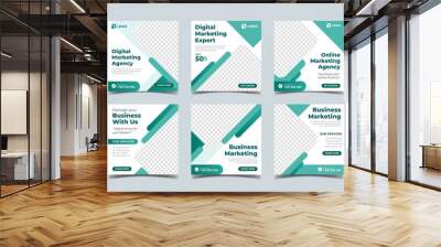 Digital marketing banner for social media post template Wall mural