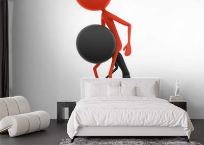 Mr. Emotion V22.2b Pickaback blackRED Wall mural