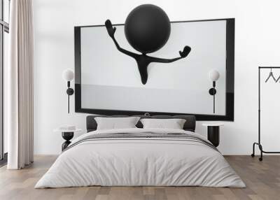 mr. emotion v27.2b out of tv black Wall mural