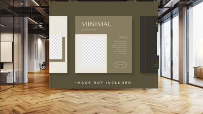 Minimalist social media post template Wall mural