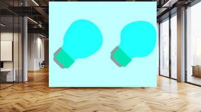 set of lamp cartoon icon design template with various models. vector illustration isolated on blue background Wall mural