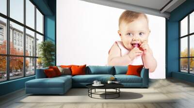 Cute baby girl Wall mural