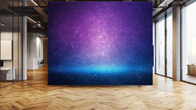 dark blue purple template empty space grainy noise grungy texture color gradient rough abstract background shine bright light and glow motion animation Wall mural