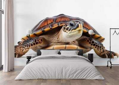 turtle isolated on white Wall mural