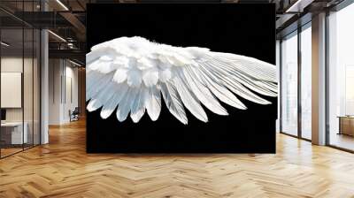 white angel wing isolated for design Wall mural