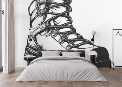 Essential Hiking Boot for Adventurous Souls: Durable and Designed for Comfort Wall mural