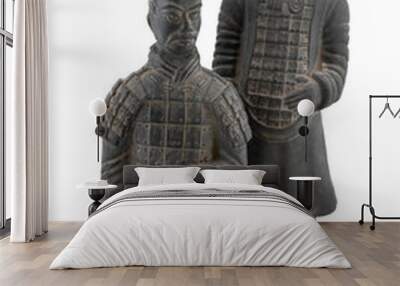 Two figures of two terracotta warriors, one kneeling, one standing Wall mural