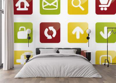 internet und web icons 2 Wall mural