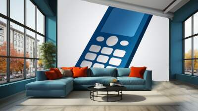 3D image - colored old mobile phone with antenna Wall mural