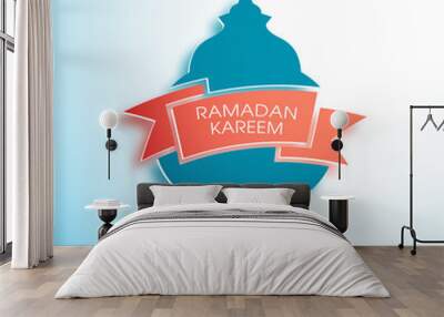 Ramadan greeting card for the Muslim community festival celebration.	
 Wall mural