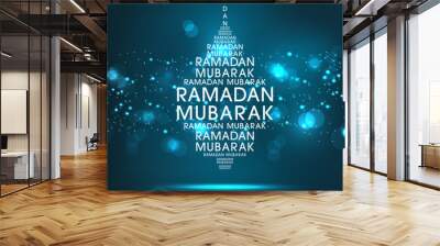 Ramadan Mubarak greeting card for the Muslim community festival celebration.	
 Wall mural