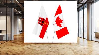 Gibraltar and Canada flags Wall mural