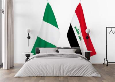 Nigeria and Iraq flags Wall mural