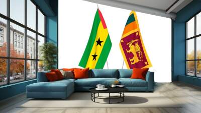 Saint Thomas and Prince and Democratic Socialist Republic of Sri Lanka flags Wall mural